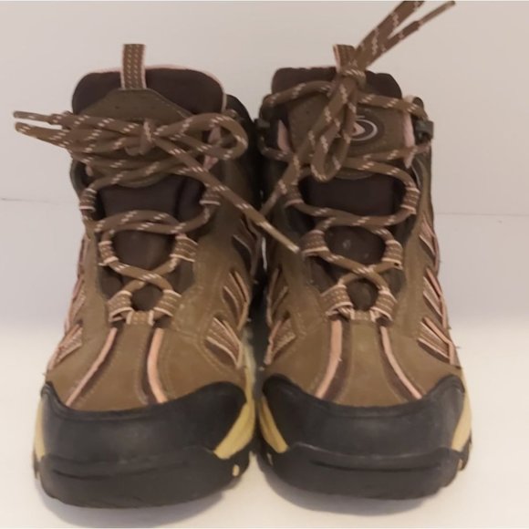 SPORTEK | Girls Hiking Boots Black Brown Pink - Picture 2 of 7